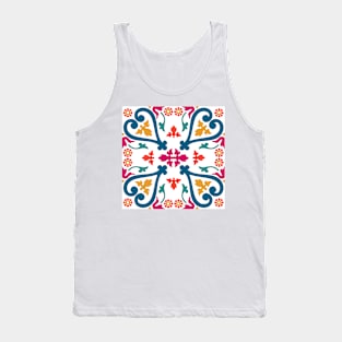 Seamless colourful ornament tiles Tank Top